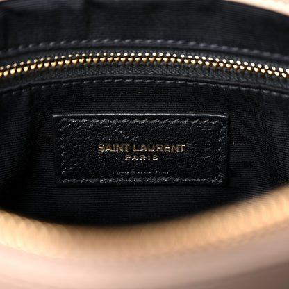 Saint Laurent Calfskin Y Quilted Monogram Medium Loulou Chain Satchel Dark Beige 7 of 12