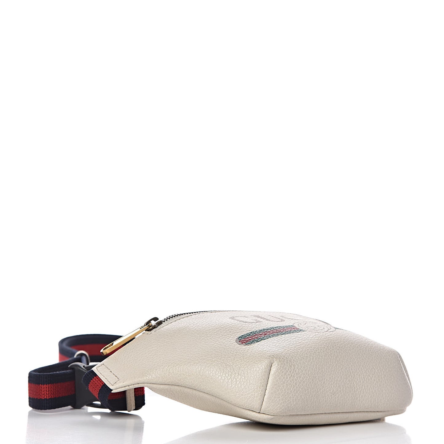 Grained Calfskin Small Logo Belt Bag White