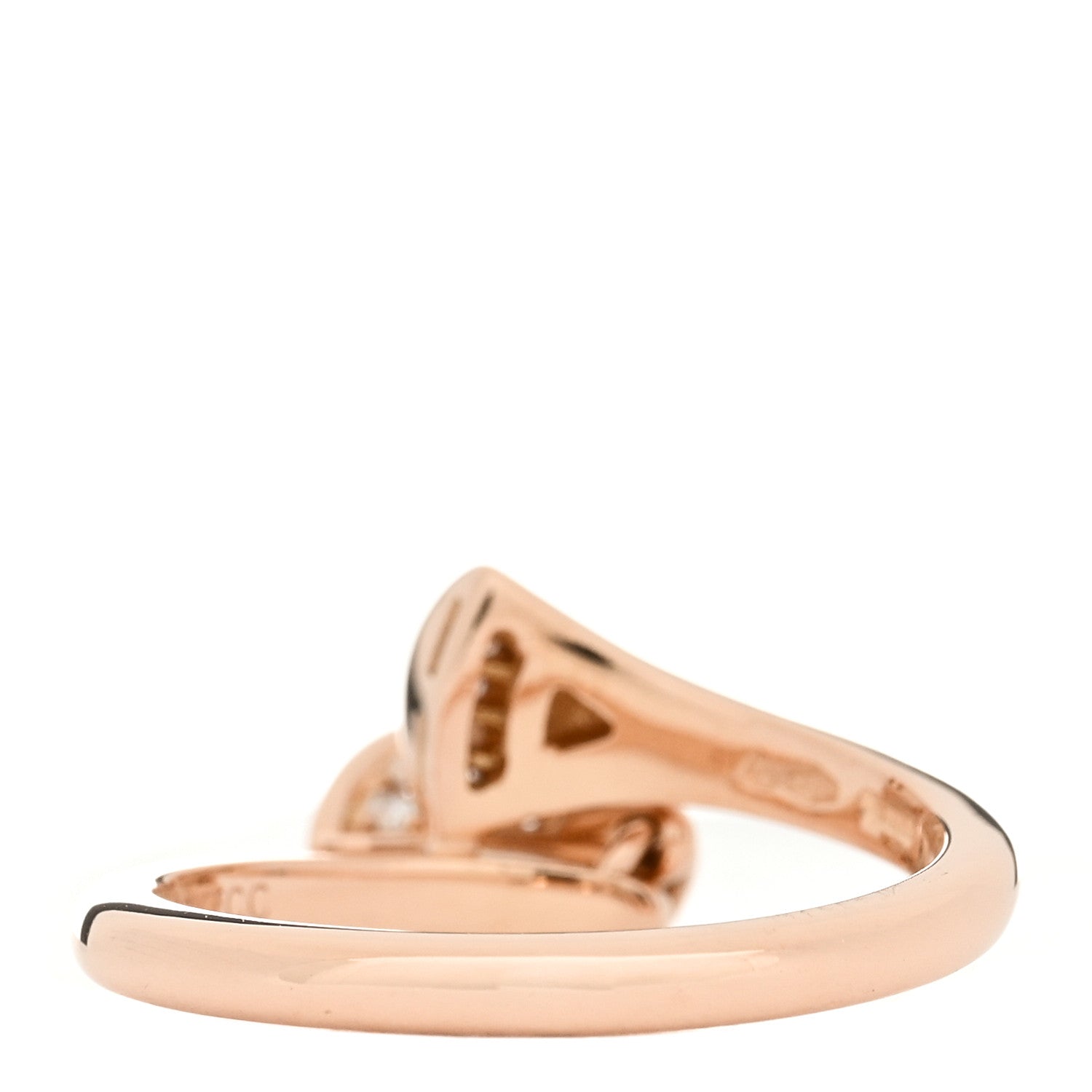 Bulgari 18K Rose Gold Diamond Divas' Dream Ring 54 7 2 of 5