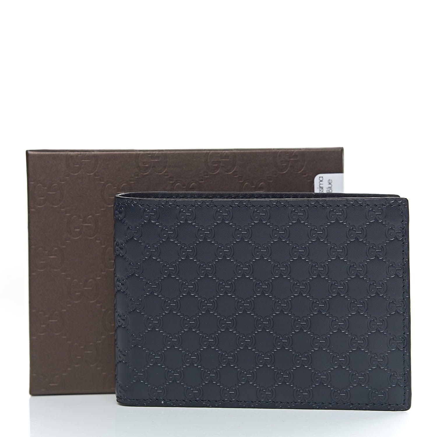 Gucci Microguccissima Bi-Fold Wallet Navy Blue 8 of 8