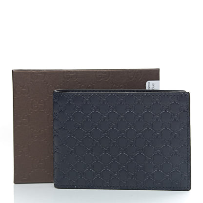 Gucci Microguccissima Bi-Fold Wallet Navy Blue 8 of 8