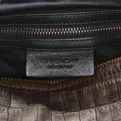 Givenchy Calfskin Crocodile Embossed Medium Pandora Brown 6 of 8