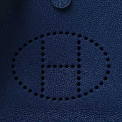 Hermes Taurillon Clemence Amazone Evelyne TPM Blue Saphir Blue Indigo 8 of 10