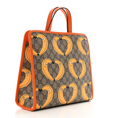 Gucci GG Supreme Monogram Banana Childrens Tote Beige Ebony Multicolor Carrot Orange 3 of 10
