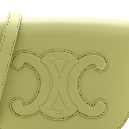 Celine Smooth Calfskin Cuir Triomphe Folco Crossbody Bag Light Jade 9 of 11