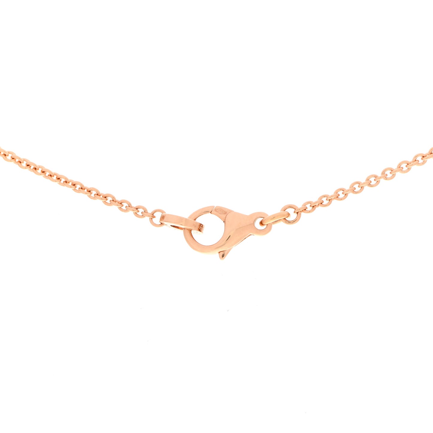 18K Rose Gold White Ceramic Diamond B.Zero1 Pendant Necklace