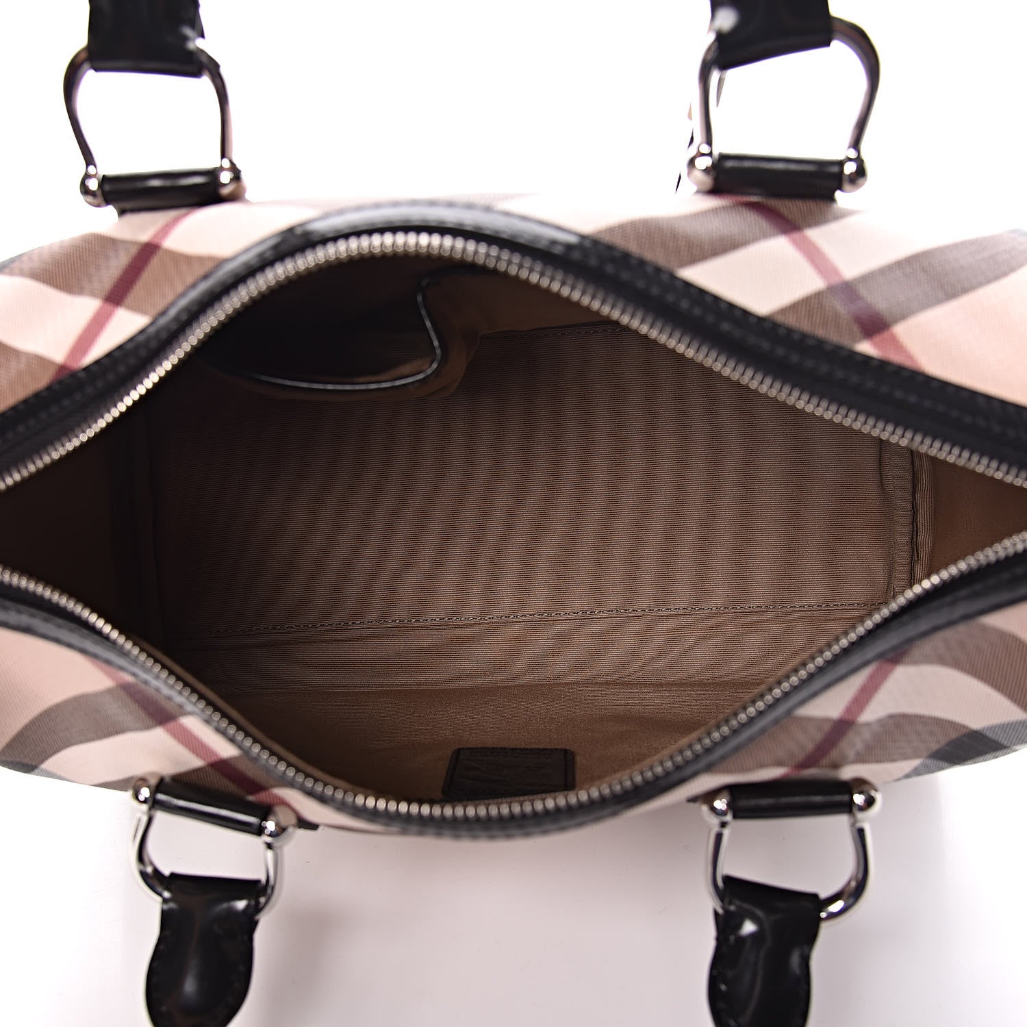 Burberry Supernova Check Small Chester Bowling Bag Black 5 of 9