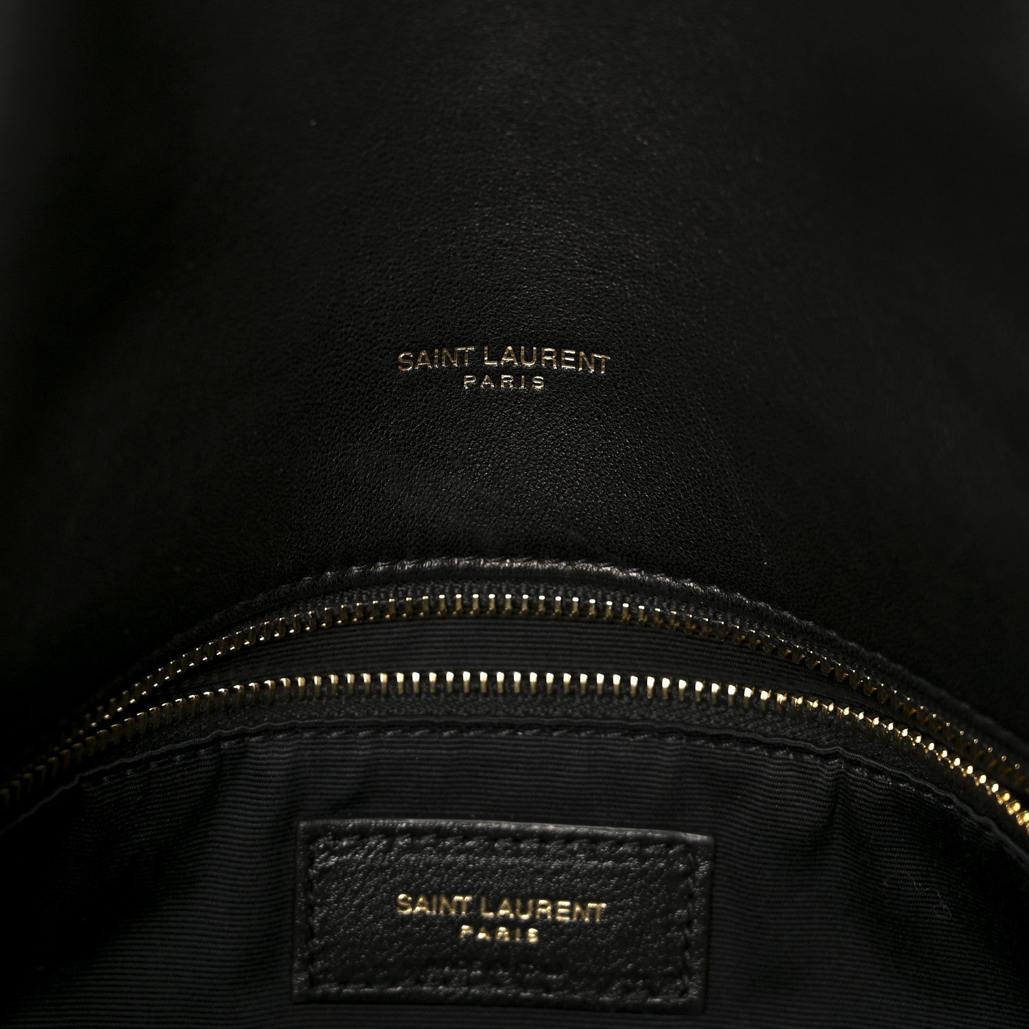 Saint Laurent Lambskin Quilted Medium Loulou Puffer Monogram Chain Satchel Black 6 of 11