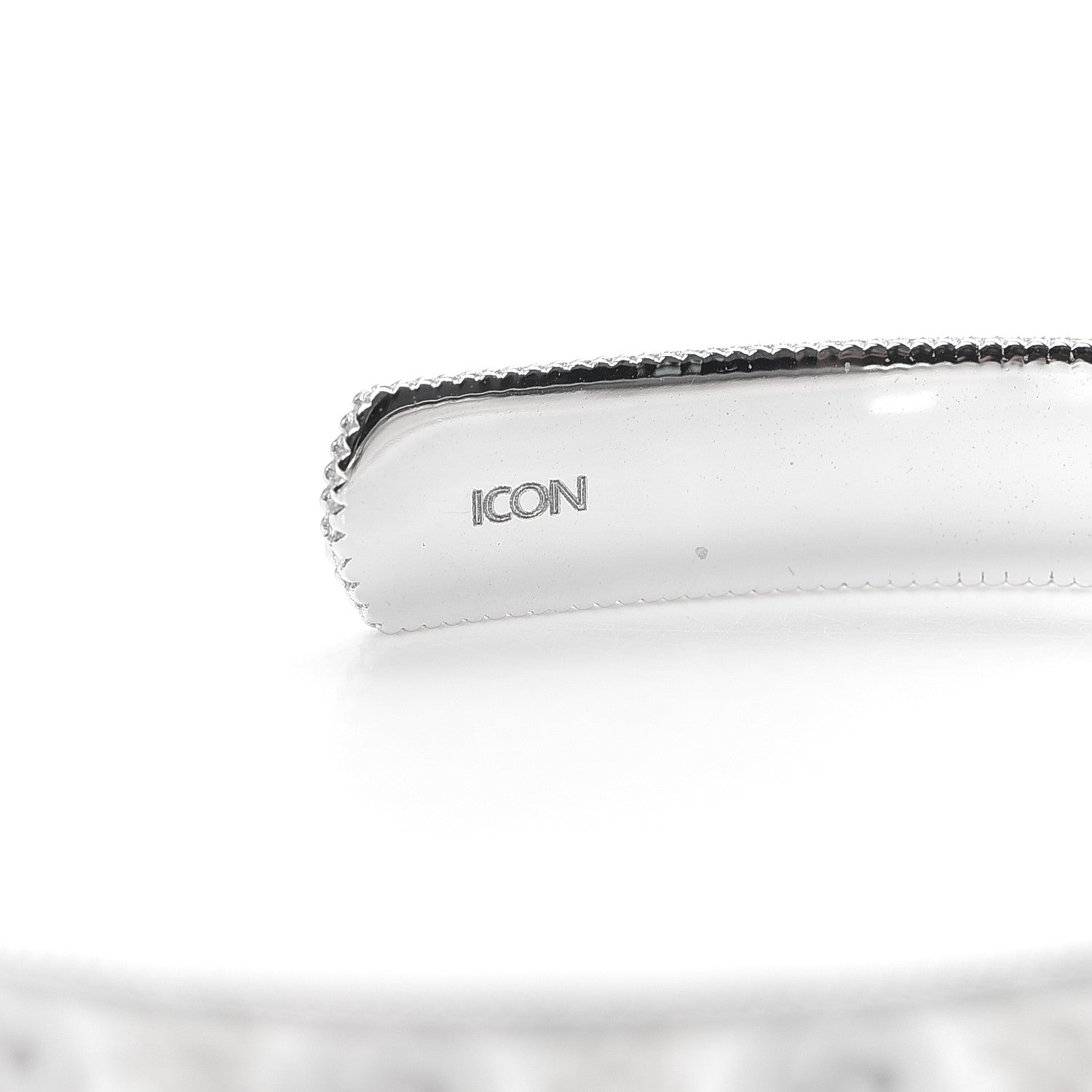 Gucci 18K White Gold Enamel Icon Blooms Cuff Bracelet 5 of 7