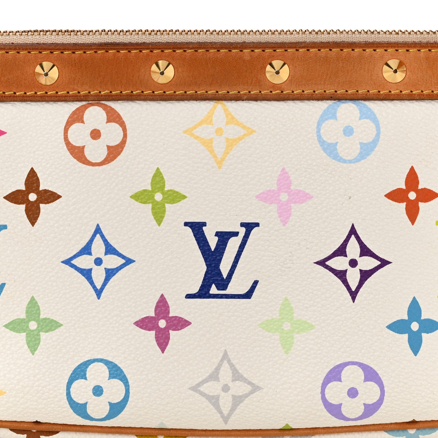 Monogram Multicolor Pochette Accessories White