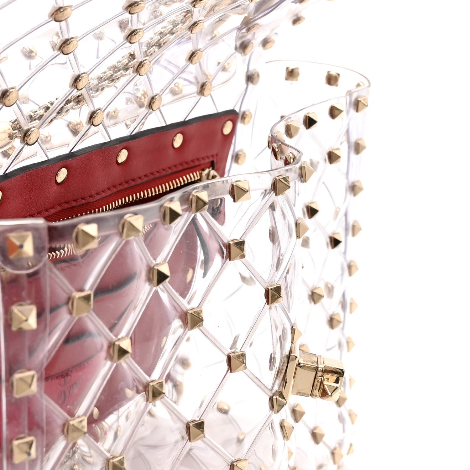 Valentino Garavani PVC Medium Rockstud Spike Shoulder Bag 12 of 12