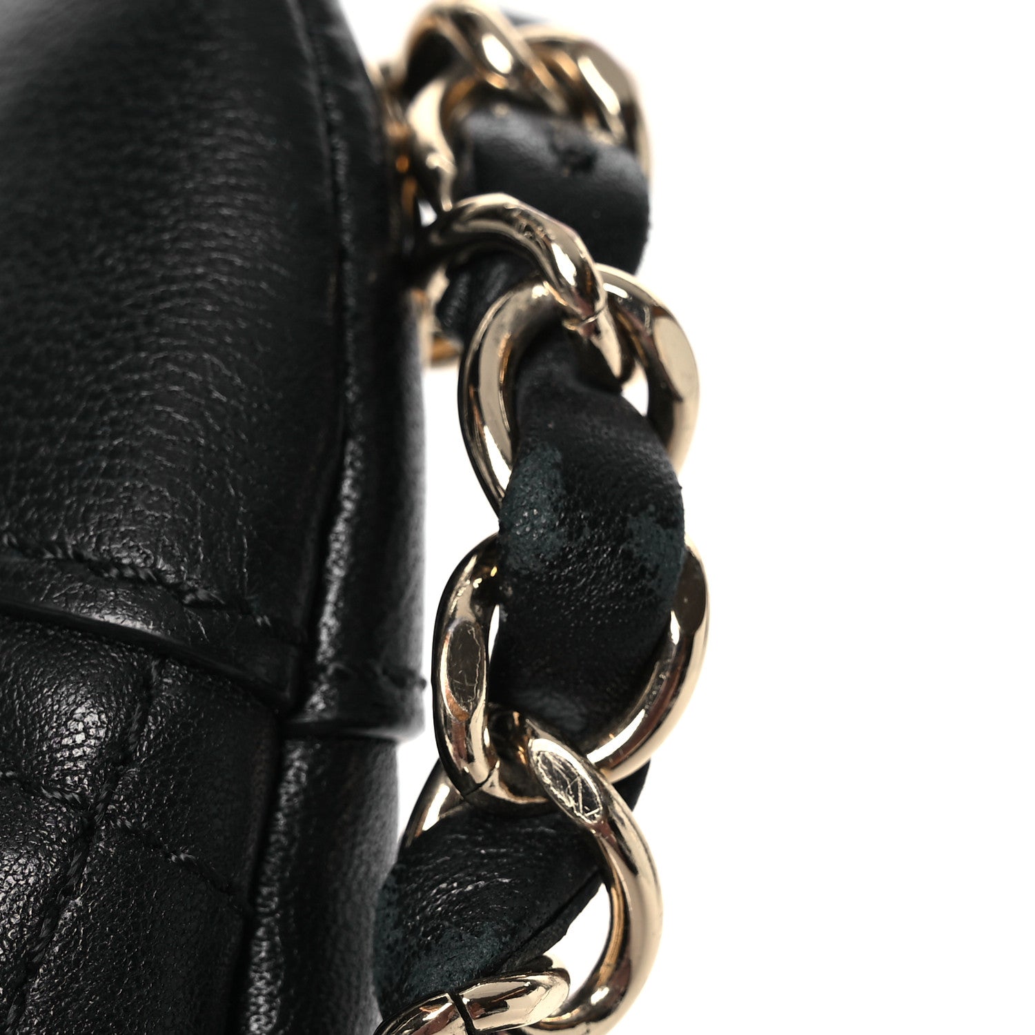 Chanel Lambskin Quilted Waist Bag Fanny Pack Black 12 of 13