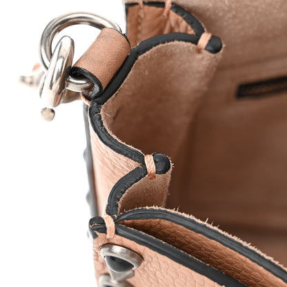 Valentino Garavani Grained Calfskin Onyx Guitar Strap Rockstud Rolling Shoulder Flap Messenger Bag Soft Noisette 13 of 14