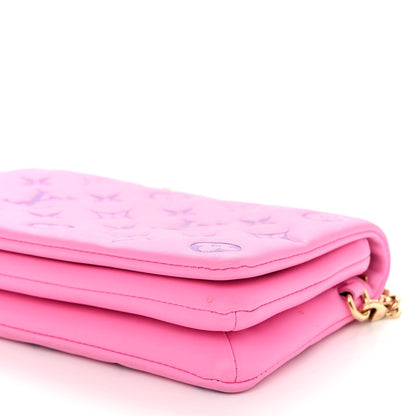 Louis Vuitton Lambskin Embossed Monogram Vuittamins Pochette Coussin Rose Violet 10 of 13