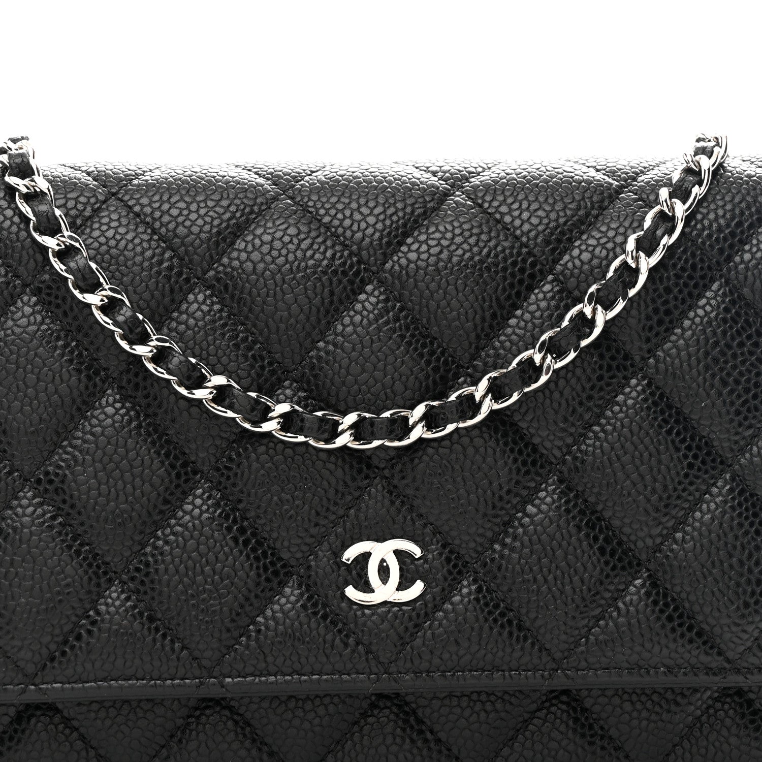 Chanel Caviar Quilted Wallet on Chain WOC Black 9 of 12