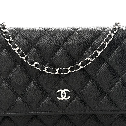 Chanel Caviar Quilted Wallet on Chain WOC Black 9 of 12