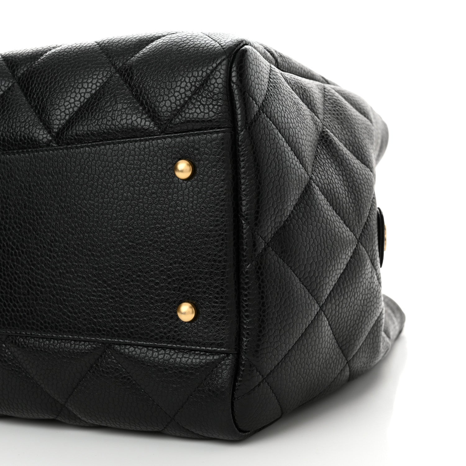 Chanel Metallic Grained Calfskin Quilted Shopping Tote Black 10 of 10