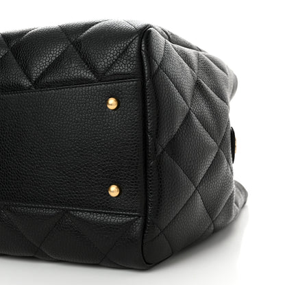 Chanel Metallic Grained Calfskin Quilted Shopping Tote Black 10 of 10