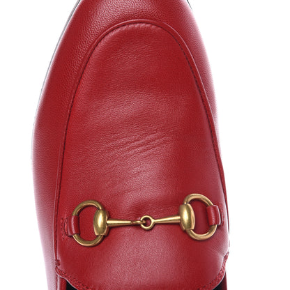 Gucci Lambskin Womens Brixton Horsebit Loafers 35 Hibiscus Red 8 of 10