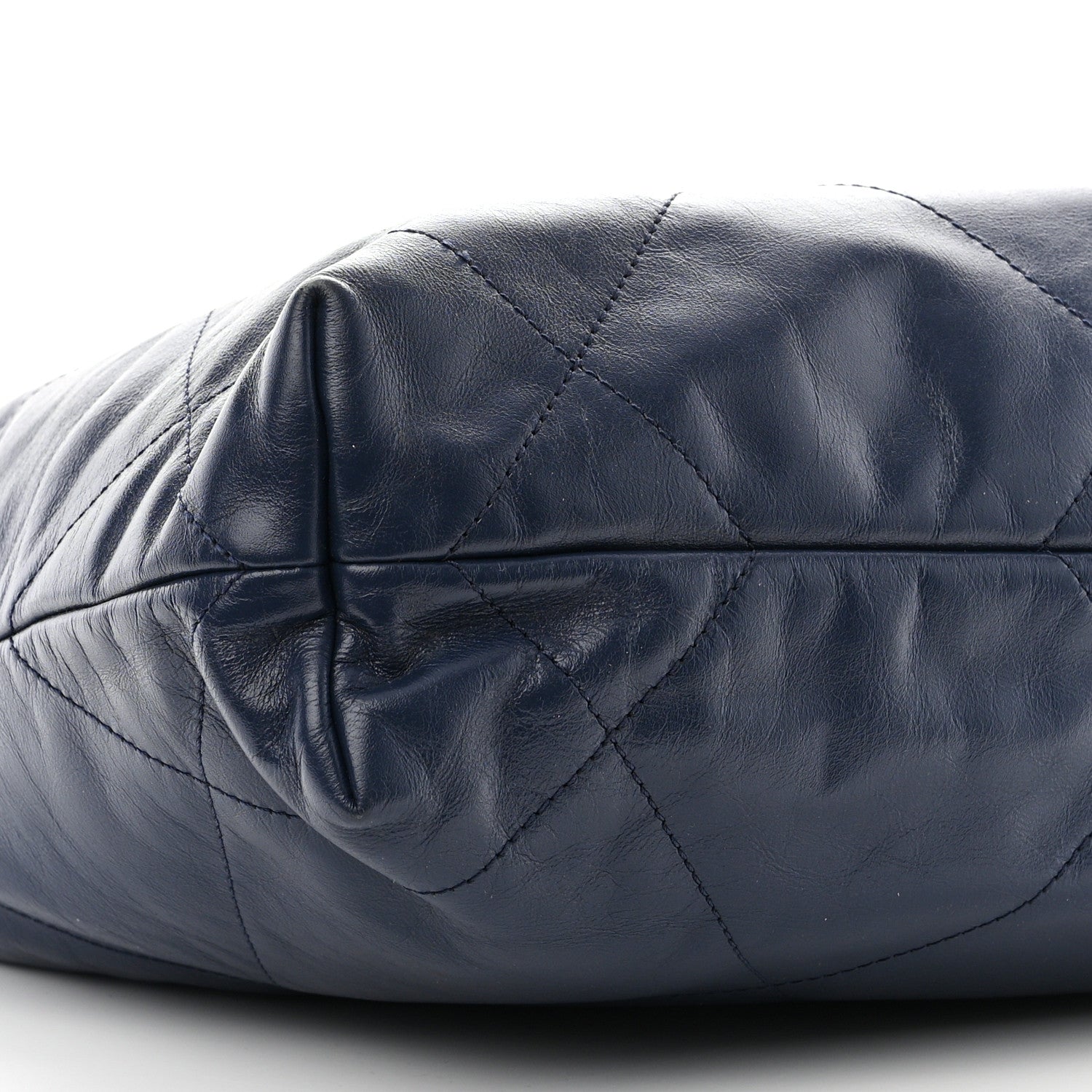 Chanel Shiny Calfskin Quilted Small Chanel 22 Navy 9 of 10