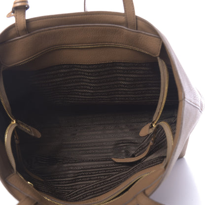 Prada Vitello Daino Pocket Shopping Tote Caramel 5 of 11