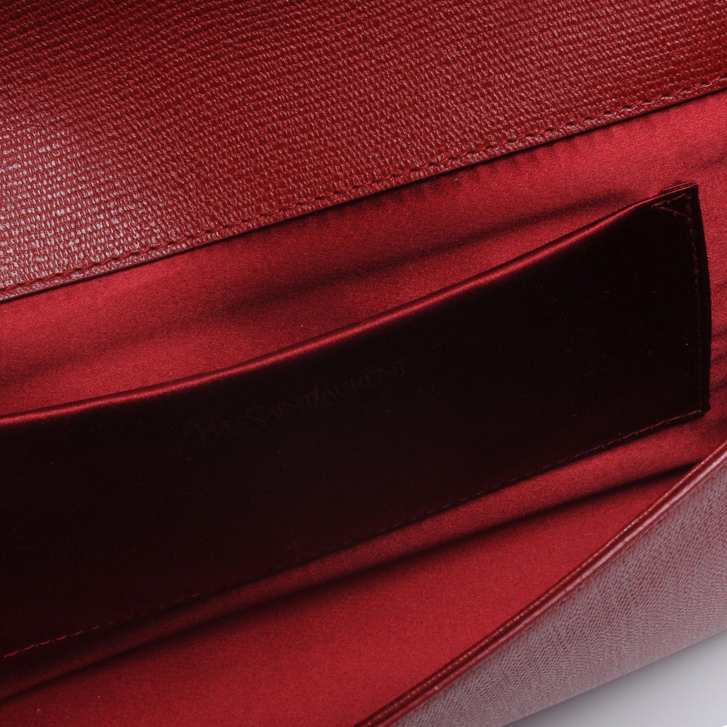 Textured Leather ChYc Clutch Red