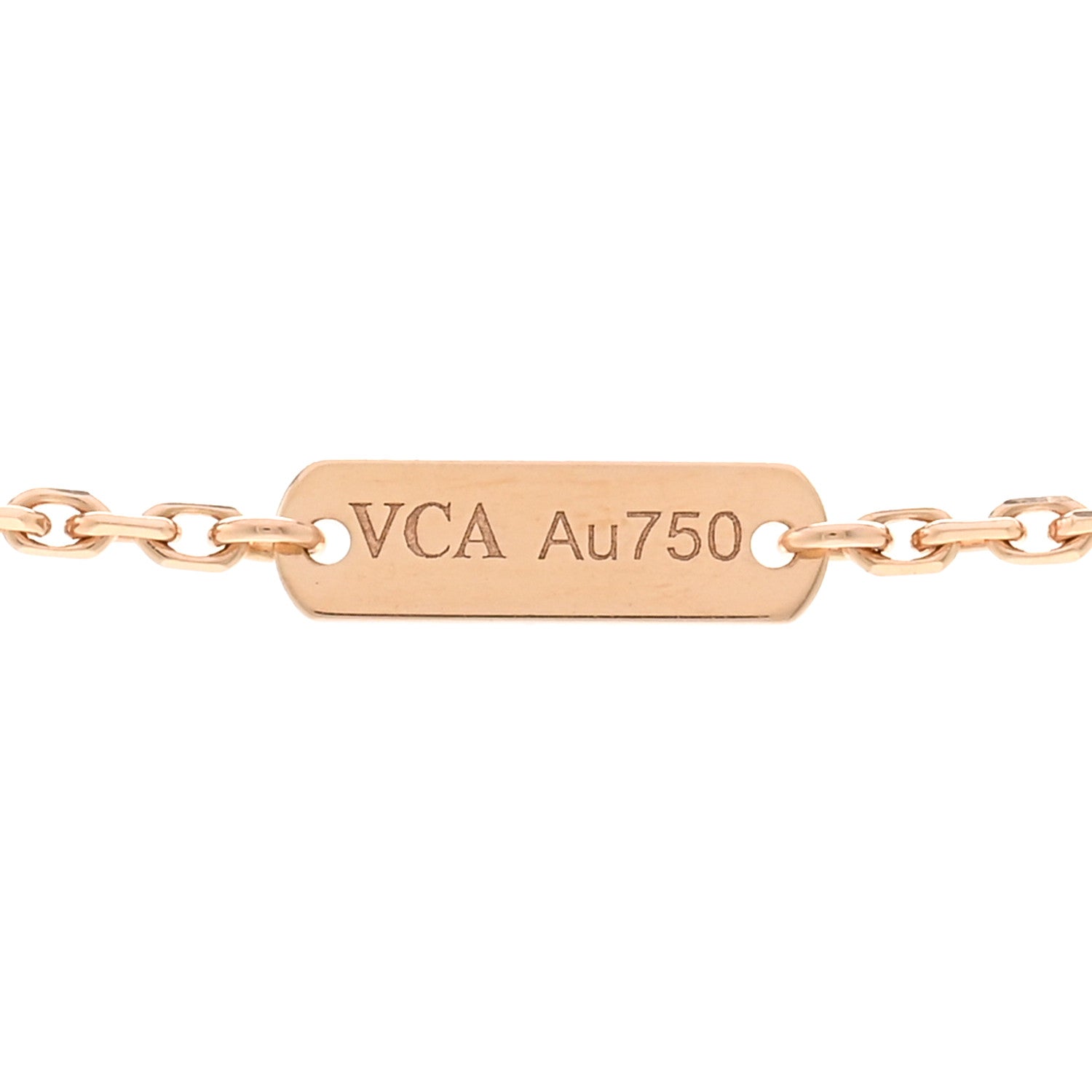 Van Cleef & Arpels 18K Rose Gold Gray Mother of Pearl Vintage Alhambra Pendant Necklace 4 of 6