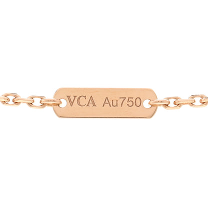 Van Cleef & Arpels 18K Rose Gold Gray Mother of Pearl Vintage Alhambra Pendant Necklace 4 of 6
