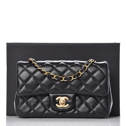 Chanel Lambskin Quilted Mini Rectangular Flap Black 7 of 7