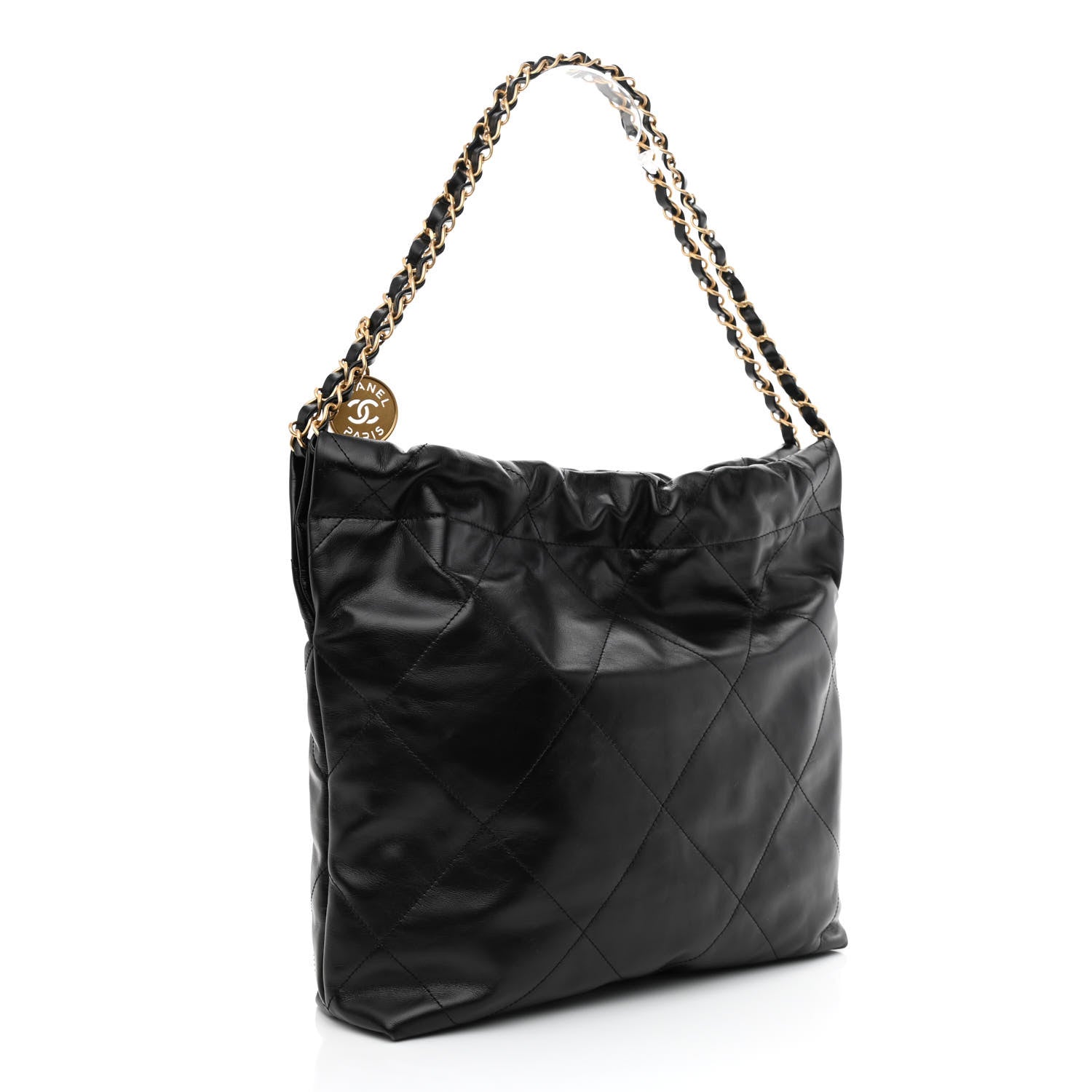 Chanel Calfskin Quilted Small Chanel 22 Black 4 of 11