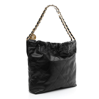 Chanel Calfskin Quilted Small Chanel 22 Black 4 of 11