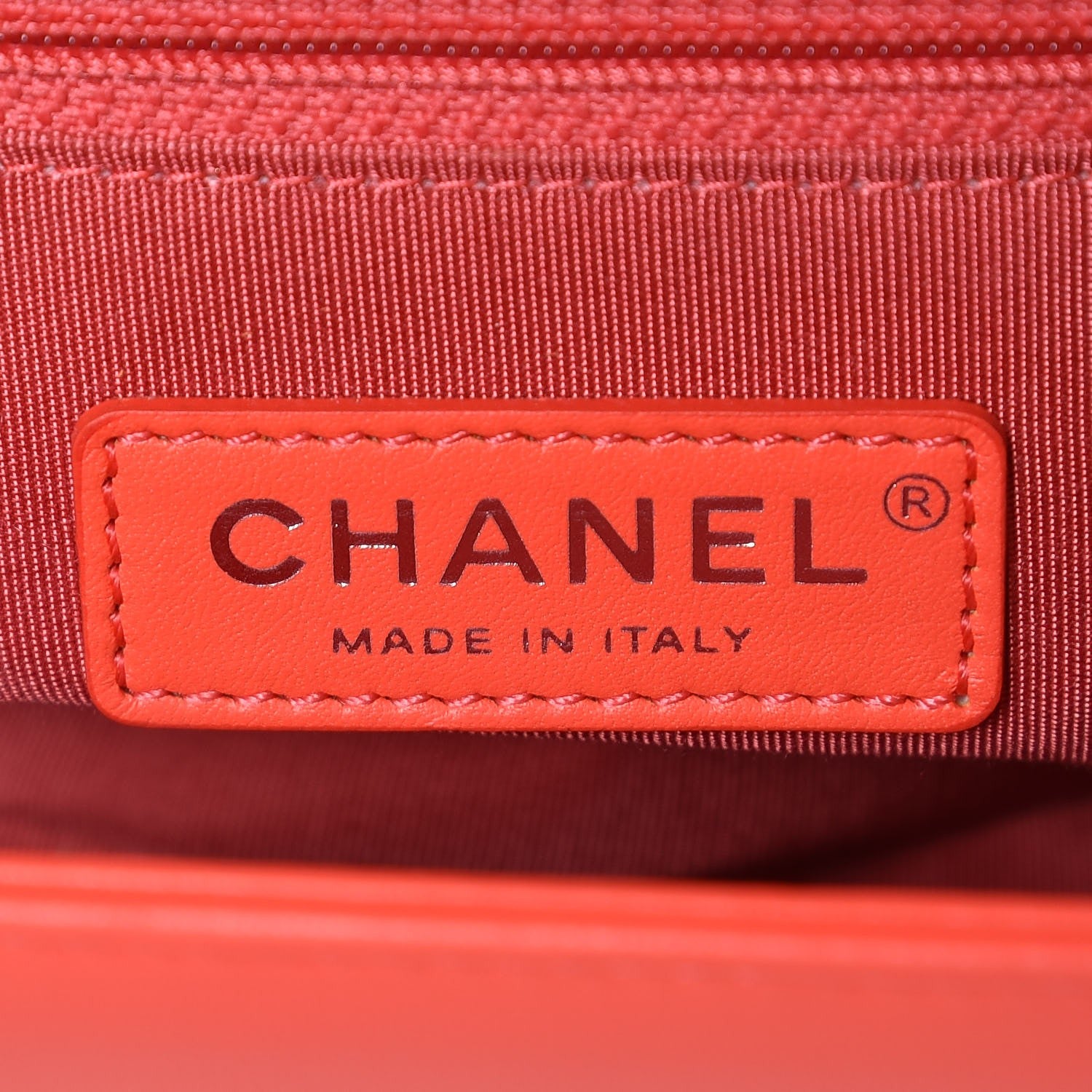 Chanel Calfskin Chevron Quilted New Medium Boy Flap Coral 6 of 8