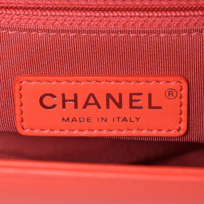 Chanel Calfskin Chevron Quilted New Medium Boy Flap Coral 6 of 8