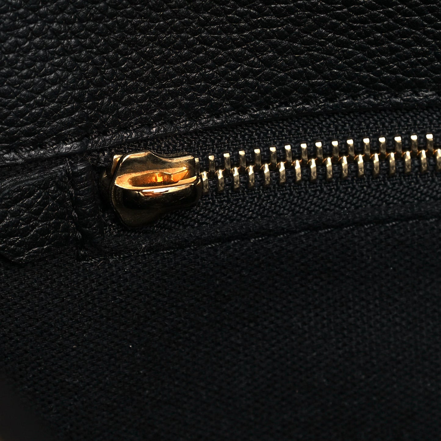 Grainy Calfskin Medium Title Bag Black