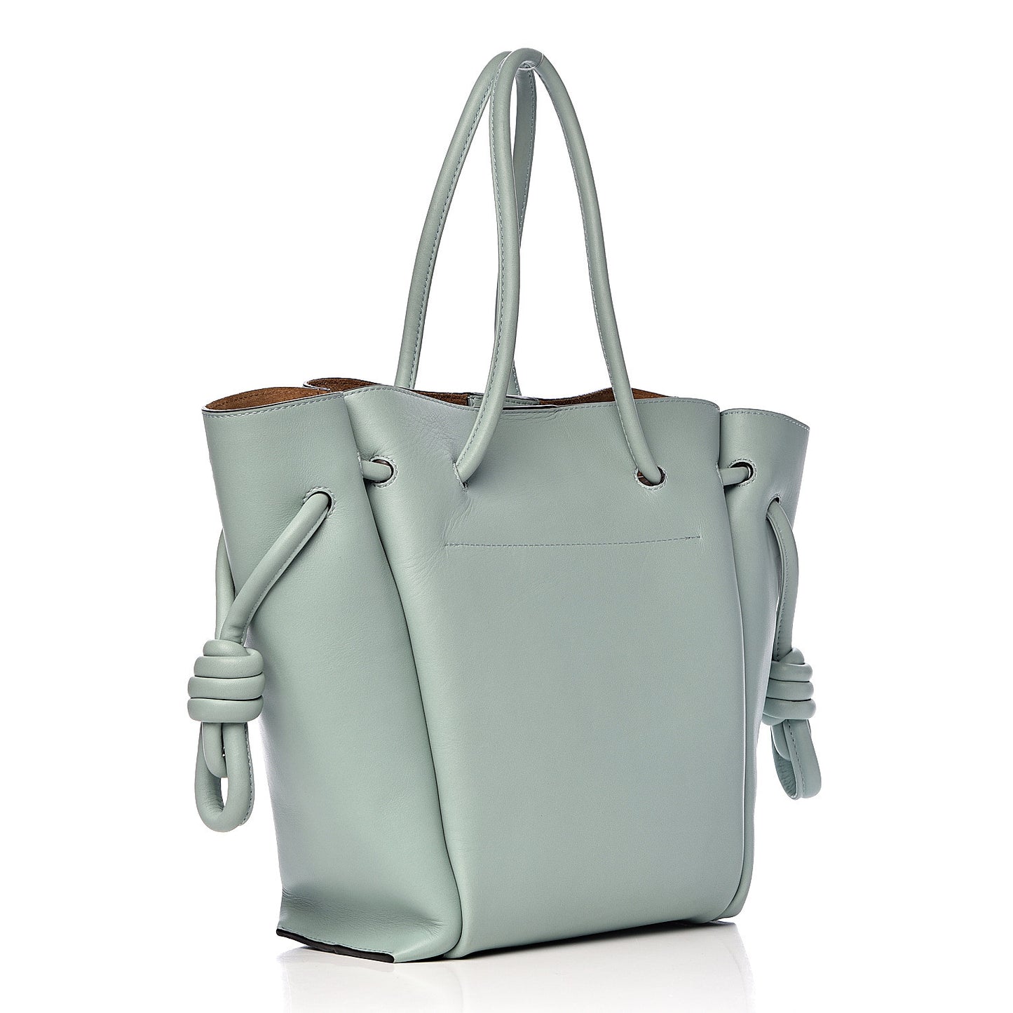 Calfskin Small Flamenco Knot Bag Light Blue