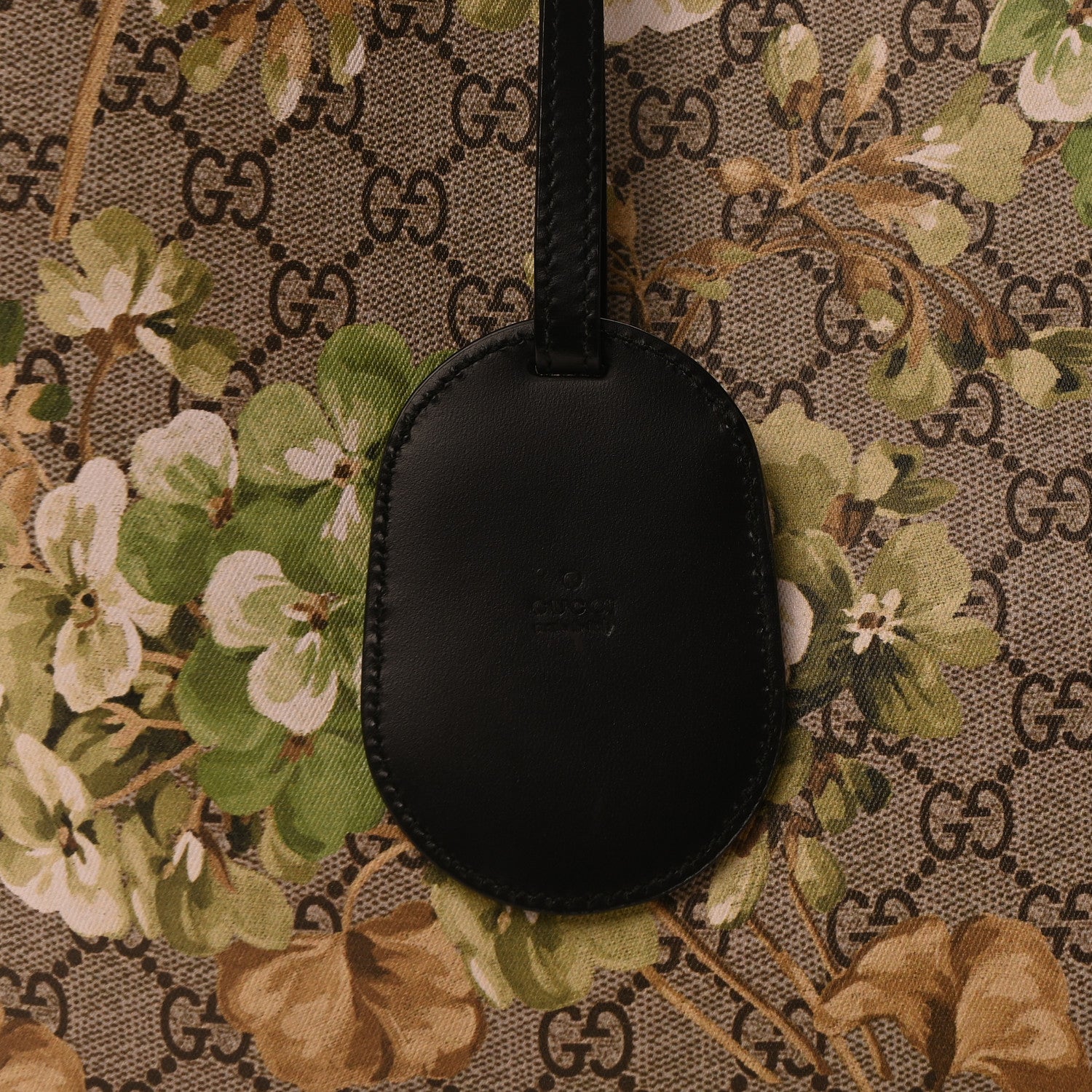 Gucci GG Supreme Monogram Blooms Large Reversible Tote Beige New Military Black 13 of 15