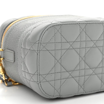Christian Dior Lambskin Cannage Small Diortravel Vanity Case Grey 9 of 13