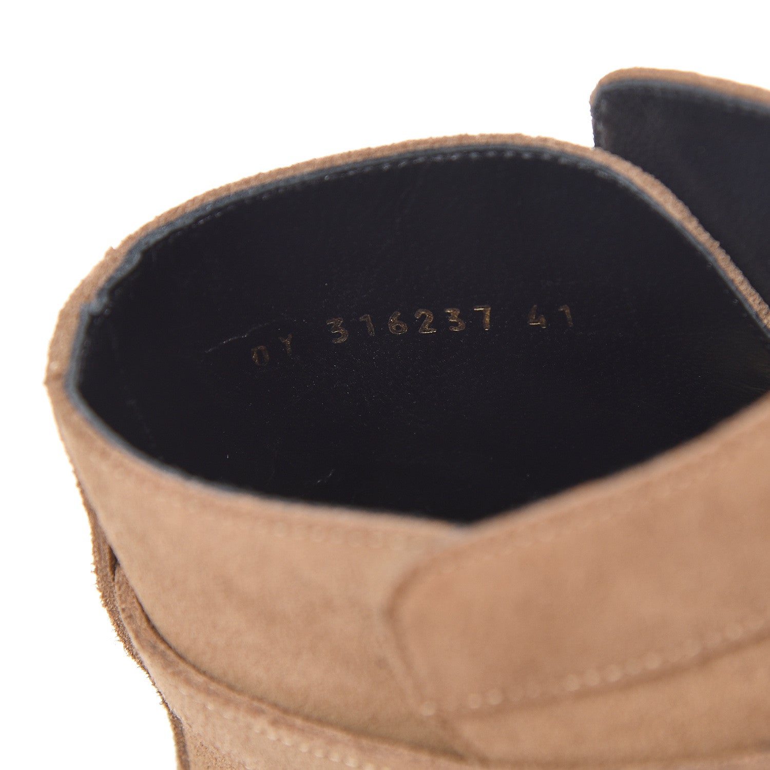 Saint Laurent Suede Womens Blake Ankle Boots 41 New Sigaro 8 of 10