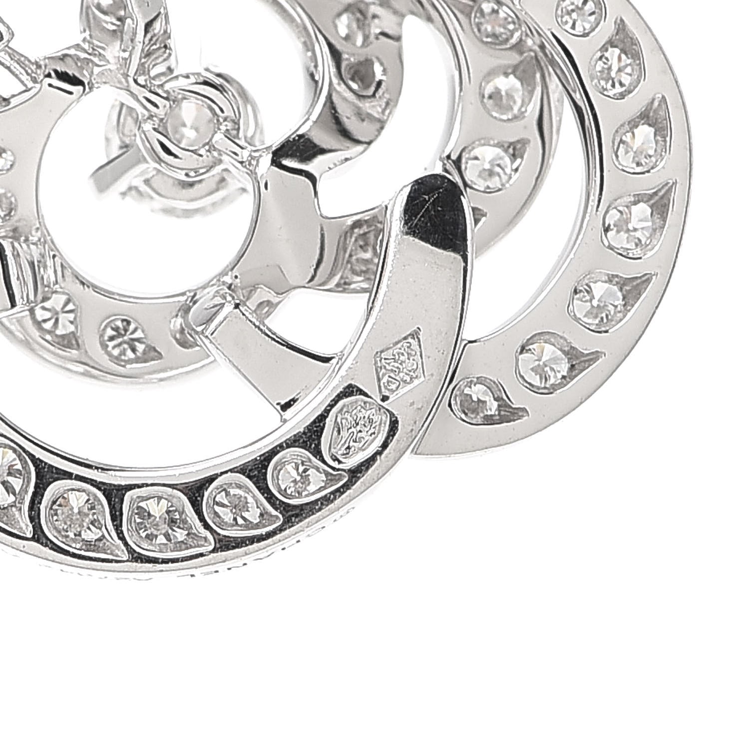 Chanel 18K White Gold Diamond Large Camelia Pendant Necklace 5 of 5