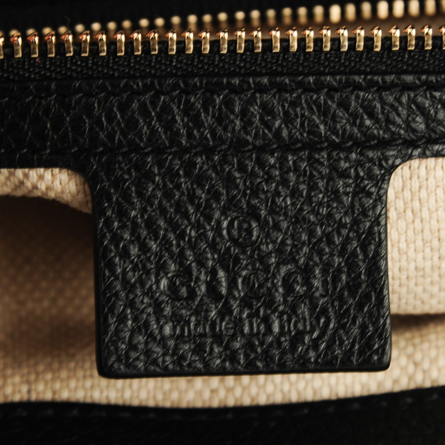 Pebbled Calfskin Medium Soho Chain Shoulder Bag Black