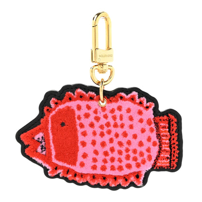 Louis Vuitton LV X YK Fish Key Holder Bag Charm Red 1 of 4
