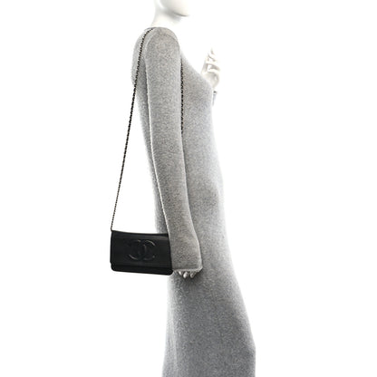 Chanel Caviar Timeless CC Wallet On Chain WOC Black 2 of 16