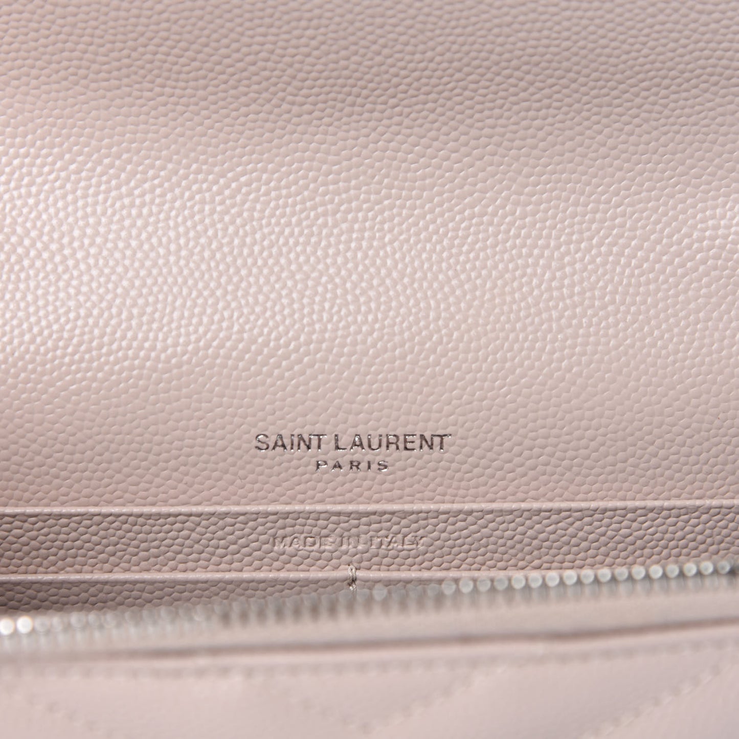 Grain De Poudre Matelasse Chevron Monogram Envelope Chain Wallet Pink White
