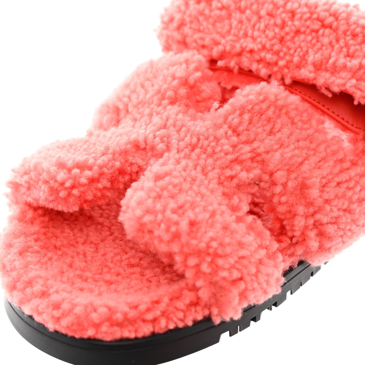 Hermes Woolskin Womens Chypre Sandals 41 Rose Du Desert 8 of 10