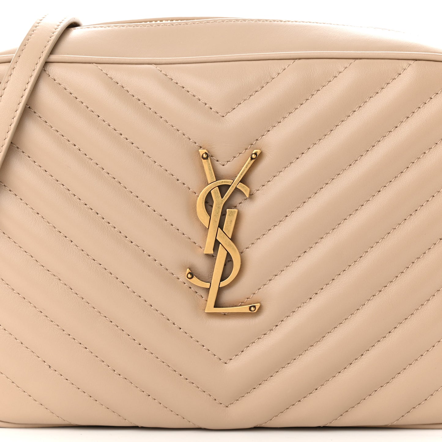 Calfskin Matelasse Monogram Lou Camera Bag Dark Beige