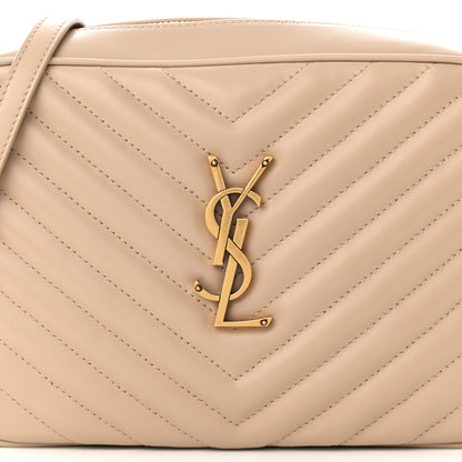 Saint Laurent Calfskin Matelasse Monogram Lou Camera Bag Dark Beige 8 of 10