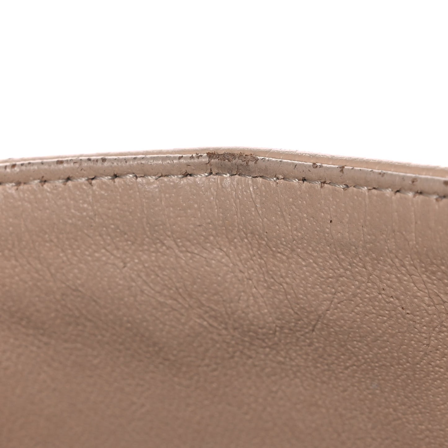 Caviar Quilted Medium Double Flap Beige