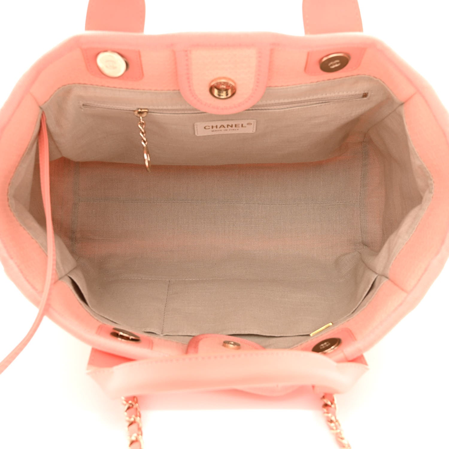 Chanel Mixed Fibers Small Deauville Tote Light Orange 6 of 14