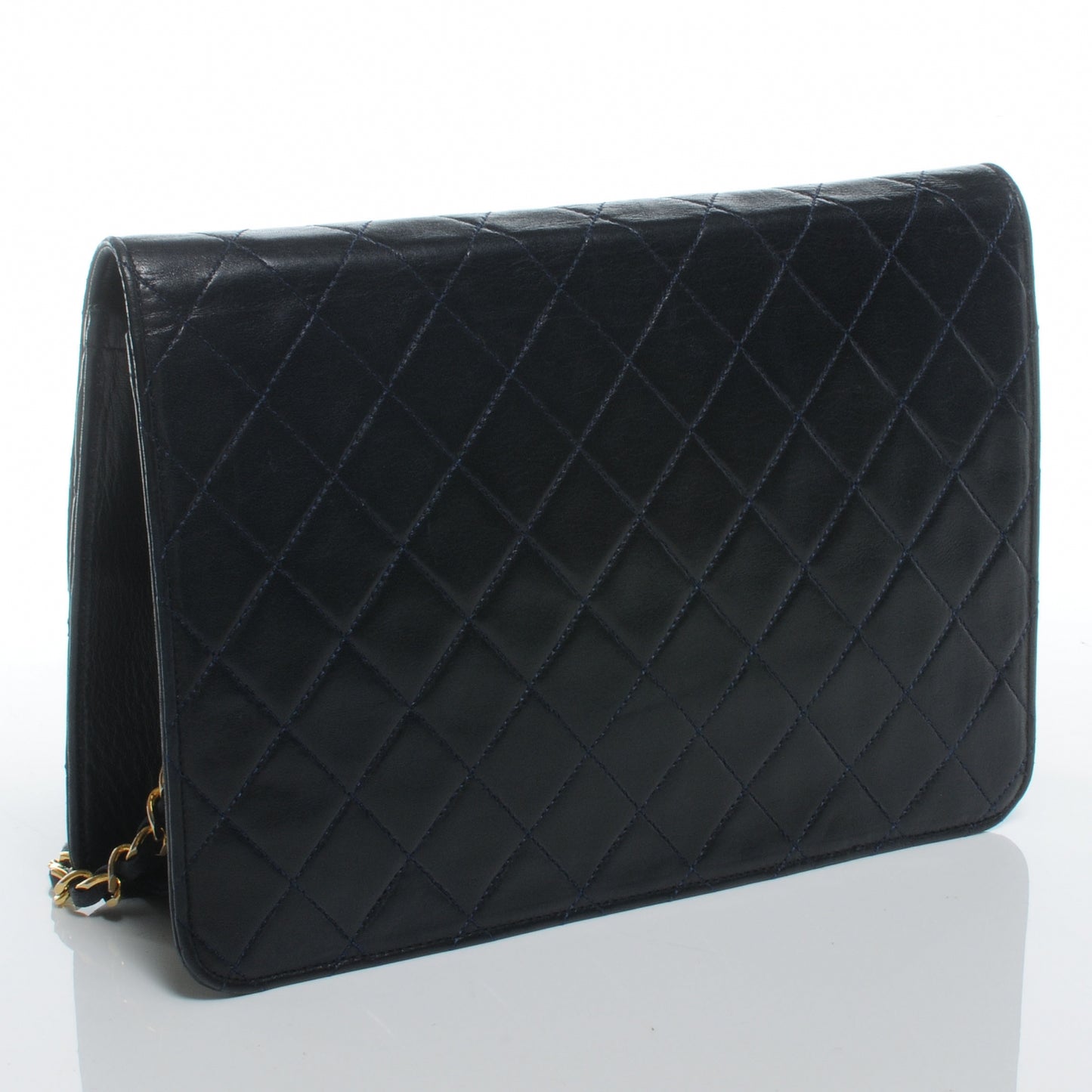 Lambskin Single Flap Navy