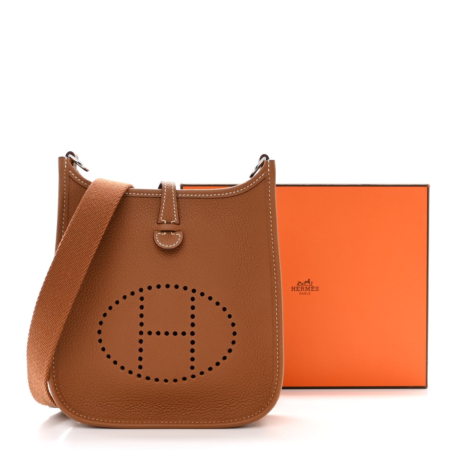Hermes Taurillon Clemence Evelyne TPM Gold 11 of 11
